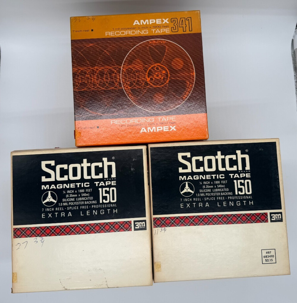 Scotch Magnetic Tape 150 7” Reel  3M  Lot Of 30 Used READ DESCRIPTION